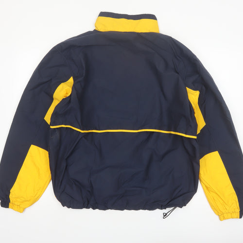 Holloway Men's Blue Yellow Windbreaker Jacket Medium Sports Full Zip