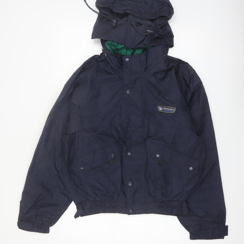 Wetskins Men's Blue Waterproof Hooded Rain Jacket Size S