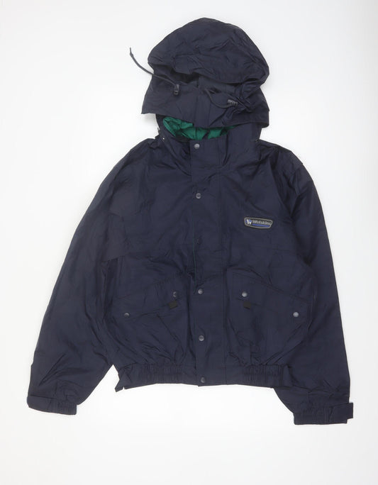 Wetskins Men's Blue Waterproof Hooded Rain Jacket Size S