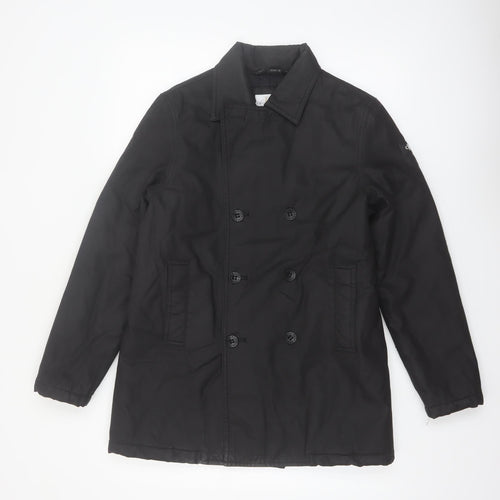 Calvin Klein Jeans Men's Black Cotton Pea Coat Size S