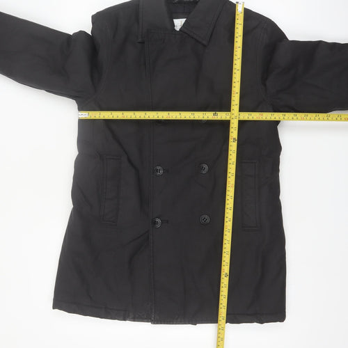 Calvin Klein Jeans Men's Black Cotton Pea Coat Size S