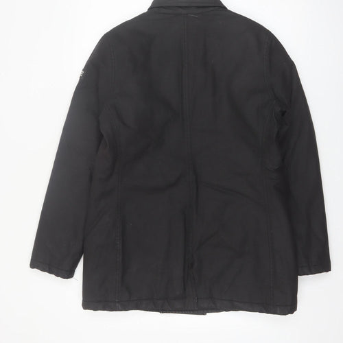 Calvin Klein Jeans Men's Black Cotton Pea Coat Size S