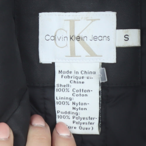 Calvin Klein Jeans Men's Black Cotton Pea Coat Size S