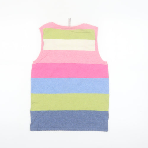 White Stuff Women's Multicoloured Striped Tank Top Size 12 Cotton Blend