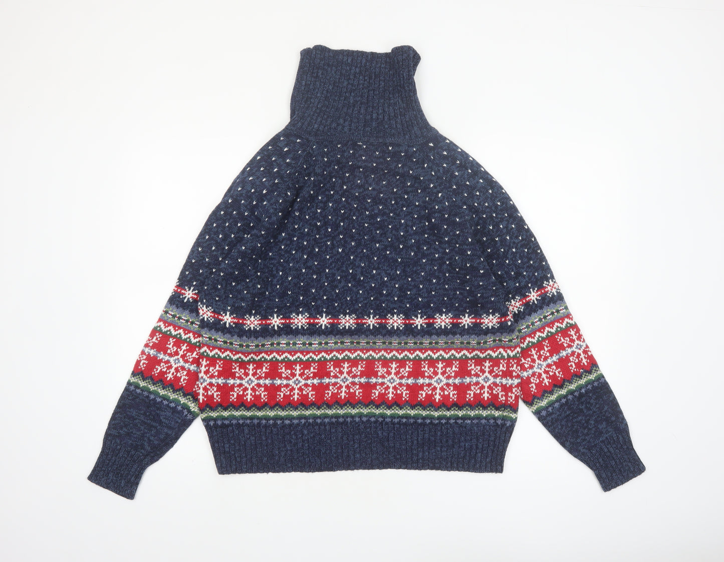 Tiara International Women's Navy Christmas Fair Isle Jumper L