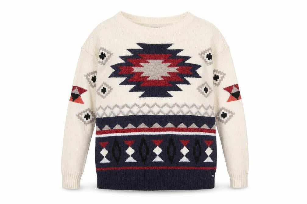 Front view of American Eagle Outfitters Women’s Multicoloured Aztec Knit Jumper, size S