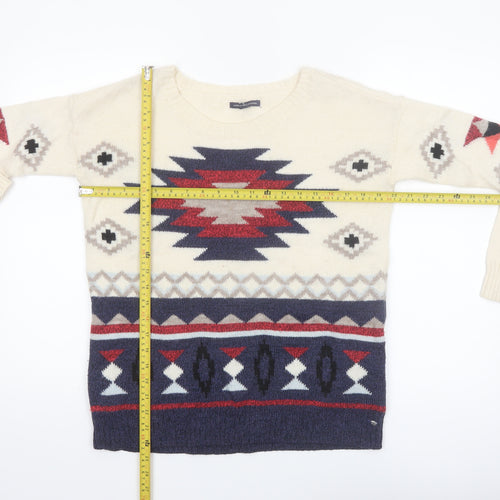 American Eagle Outfitters Women’s Multicoloured Aztec Knit Jumper Size S