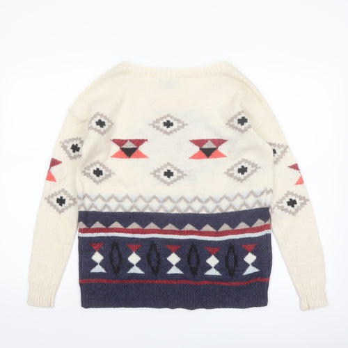 American Eagle Outfitters Women’s Multicoloured Aztec Knit Jumper Size S
