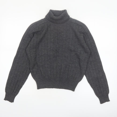 Liz Claiborne Women’s Grey Wool Roll Neck Petite Jumper Size S