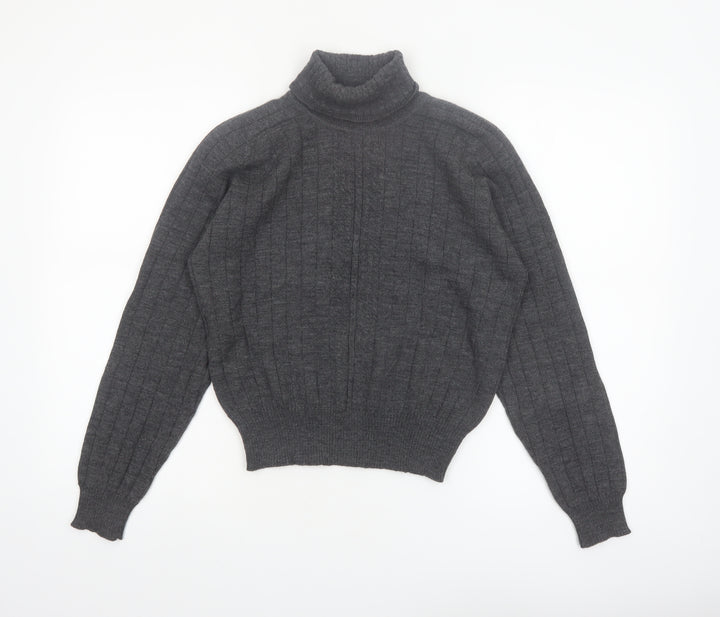 Liz Claiborne Women’s Grey Wool Roll Neck Petite Jumper Size S