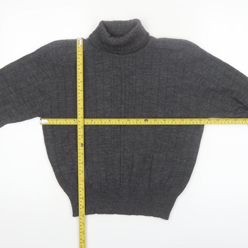 Liz Claiborne Women’s Grey Wool Roll Neck Petite Jumper Size S