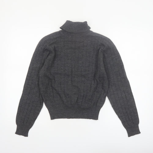Liz Claiborne Women’s Grey Wool Roll Neck Petite Jumper Size S