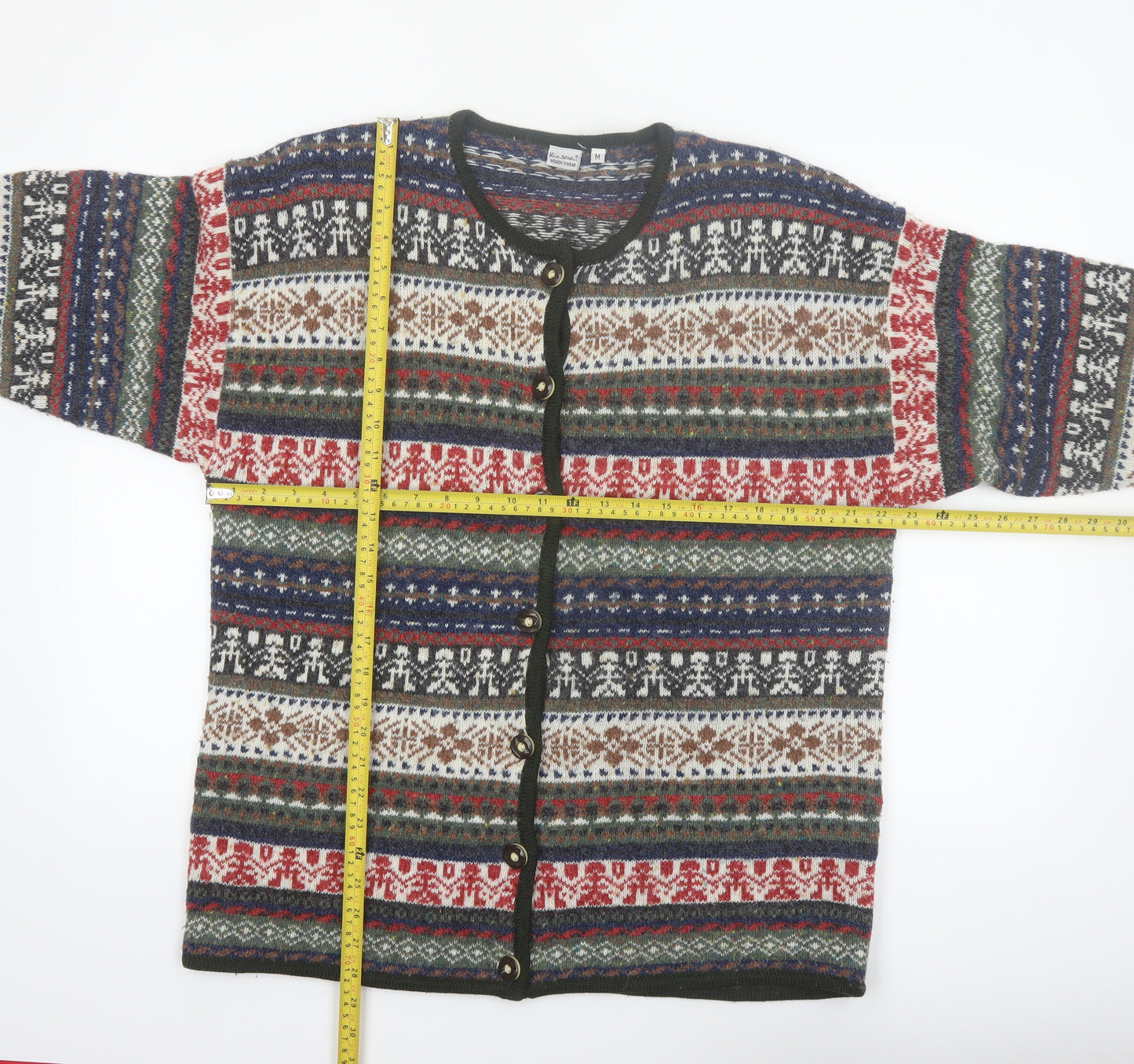 Blue Seven Womens Multicoloured Fair Isle Knit Cardigan M
