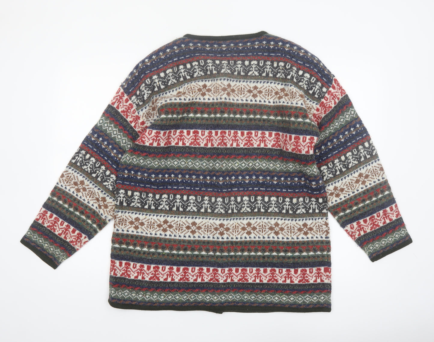 Blue Seven Womens Multicoloured Fair Isle Knit Cardigan M