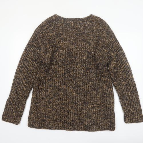 Jones & Co Women's Brown Wool Blend Chunky Knit Cardigan Size S