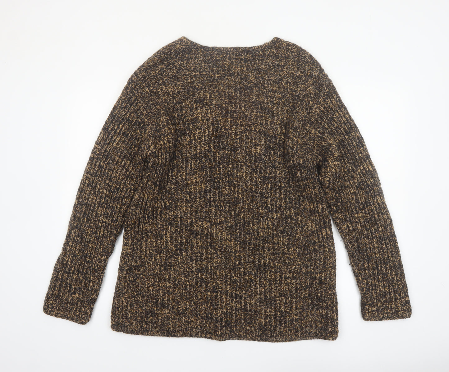 Jones & Co Women's Brown Wool Blend Chunky Knit Cardigan Size S