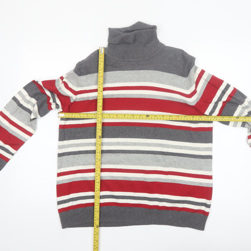 Northern Reflections Womens Multicoloured Roll Neck Cotton Jumper L