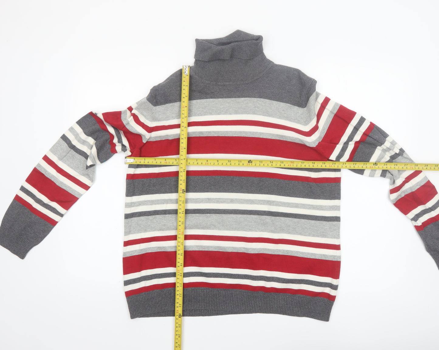 Northern Reflections Womens Multicoloured Roll Neck Cotton Jumper L