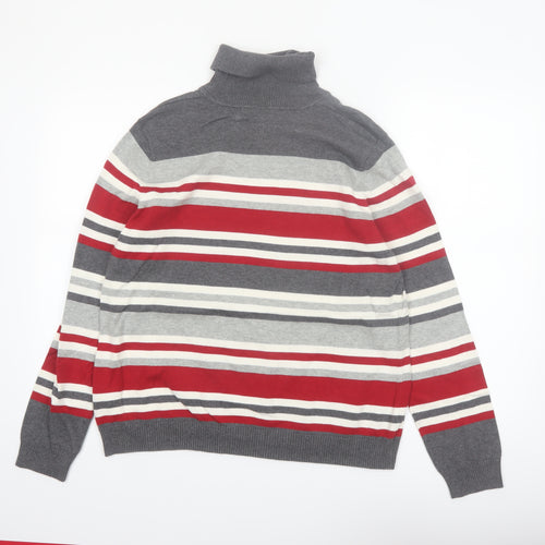Northern Reflections Womens Multicoloured Roll Neck Cotton Jumper L