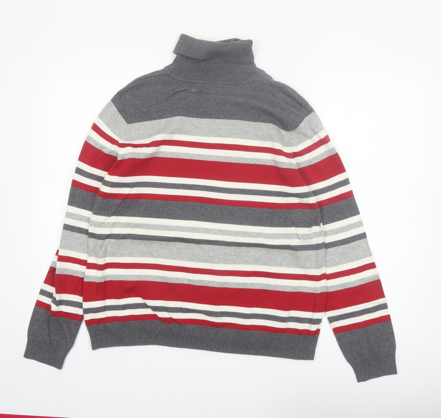 Northern Reflections Womens Multicoloured Roll Neck Cotton Jumper L