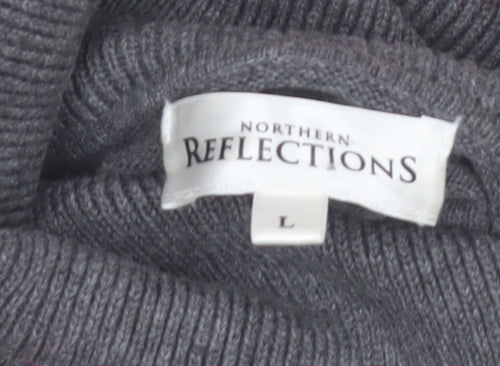 Northern Reflections Womens Multicoloured Roll Neck Cotton Jumper L