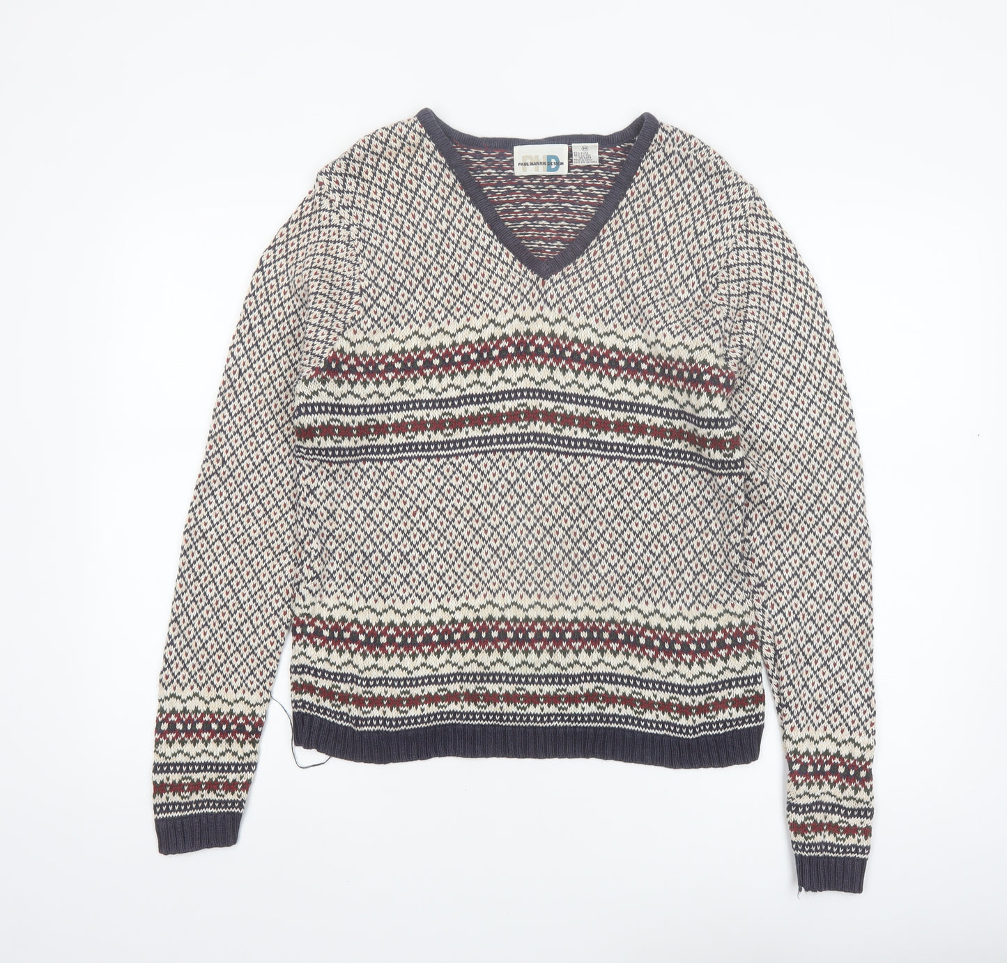 Paul Harris Design Women’s Multicoloured V-Neck Fair Isle Knit Jumper M