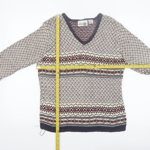 Paul Harris Design Women’s Multicoloured V-Neck Fair Isle Knit Jumper M