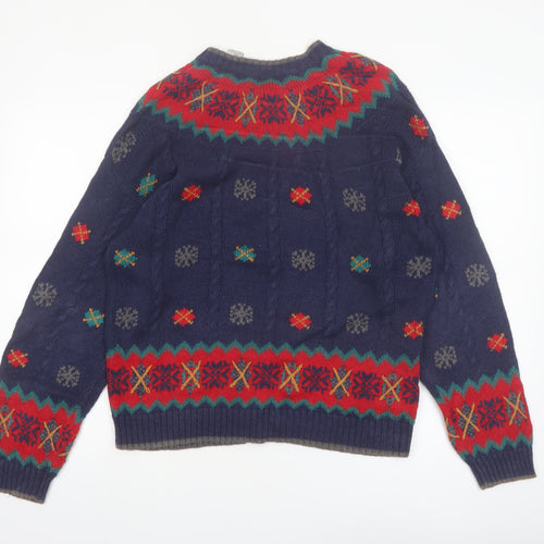 Portraits by Northern Isles Women's Blue Fair Isle Cardigan S Knit Jumper