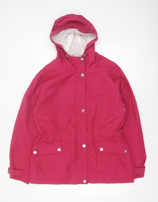 White Sierra Women's Pink Waterproof Hooded Rain Jacket M
