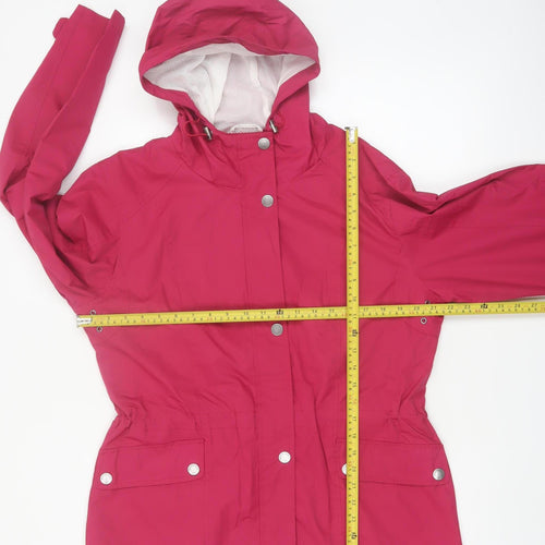 White Sierra Women's Pink Waterproof Hooded Rain Jacket M