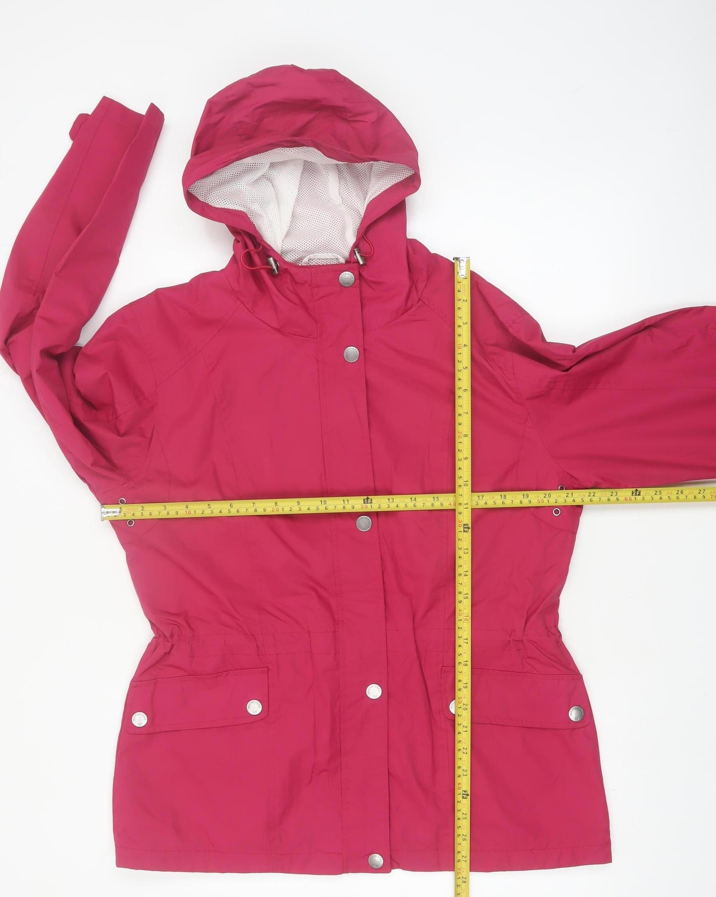White Sierra Women's Pink Waterproof Hooded Rain Jacket M