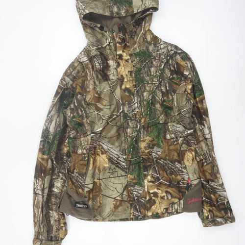 GuideSeries Women Brown Camouflage Hooded Waterproof Jacket S