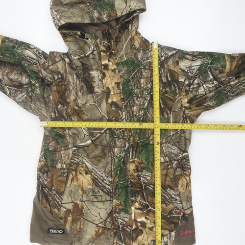 GuideSeries Women Brown Camouflage Hooded Waterproof Jacket S