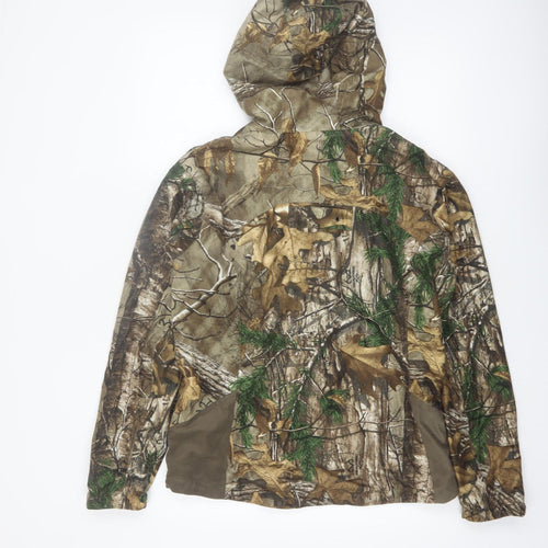 GuideSeries Women Brown Camouflage Hooded Waterproof Jacket S