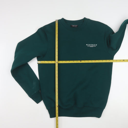 McKenzie Men's Green Crew Neck Sweatshirt M Pullover Logo