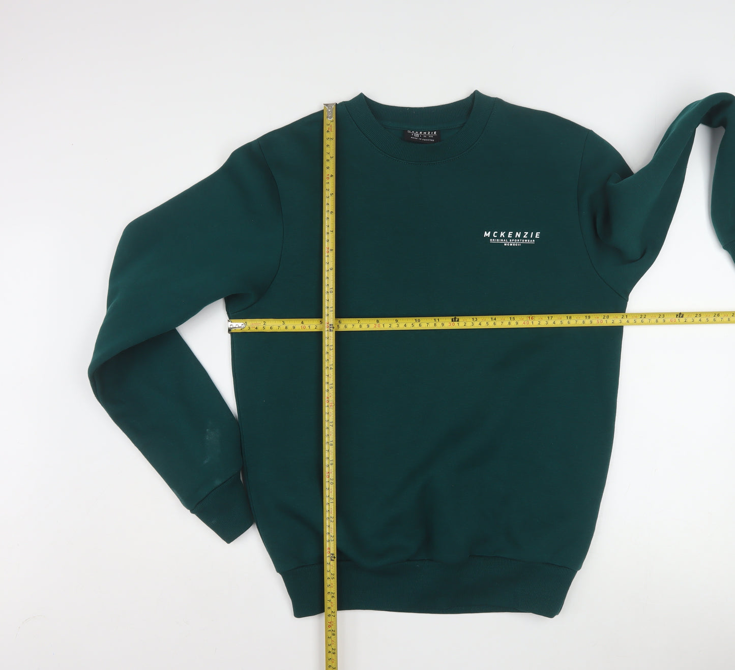McKenzie Men's Green Crew Neck Sweatshirt M Pullover Logo