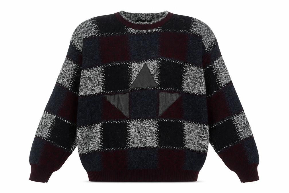 Front view of Impact Men’s Multicoloured 2XL Retro Chunky Knit jumper