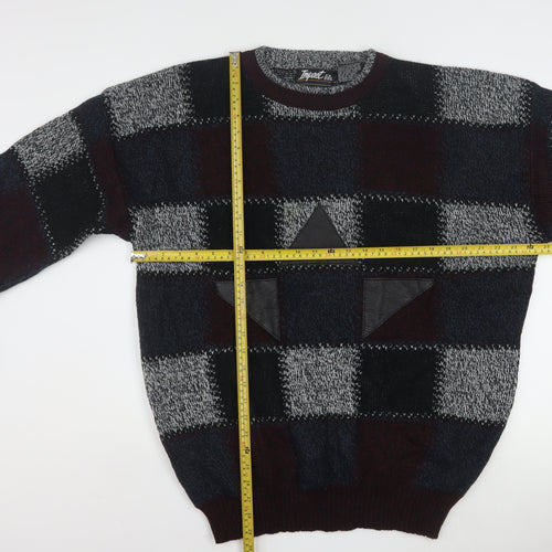 Impact Men’s Multicoloured 2XL Retro Chunky Knit Pullover Jumper
