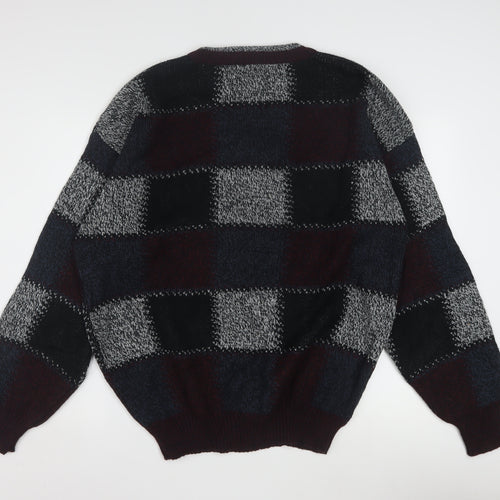 Impact Men’s Multicoloured 2XL Retro Chunky Knit Pullover Jumper