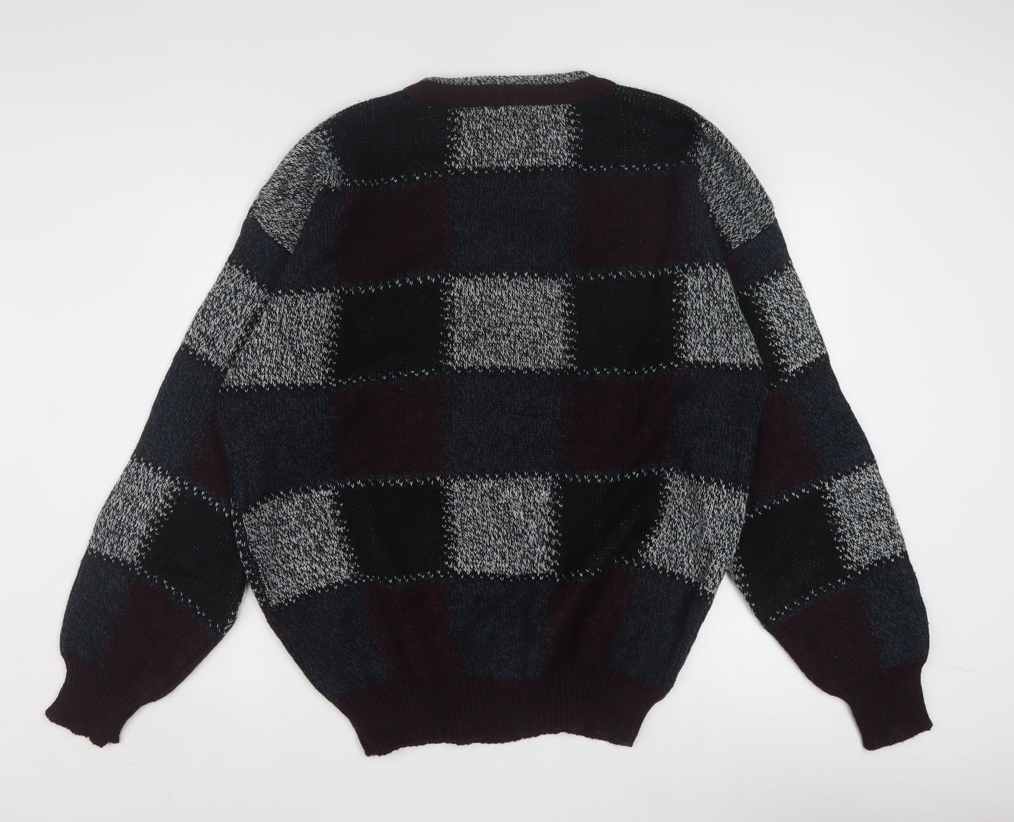 Impact Men’s Multicoloured 2XL Retro Chunky Knit Pullover Jumper