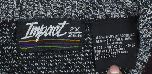 Impact Men’s Multicoloured 2XL Retro Chunky Knit Pullover Jumper