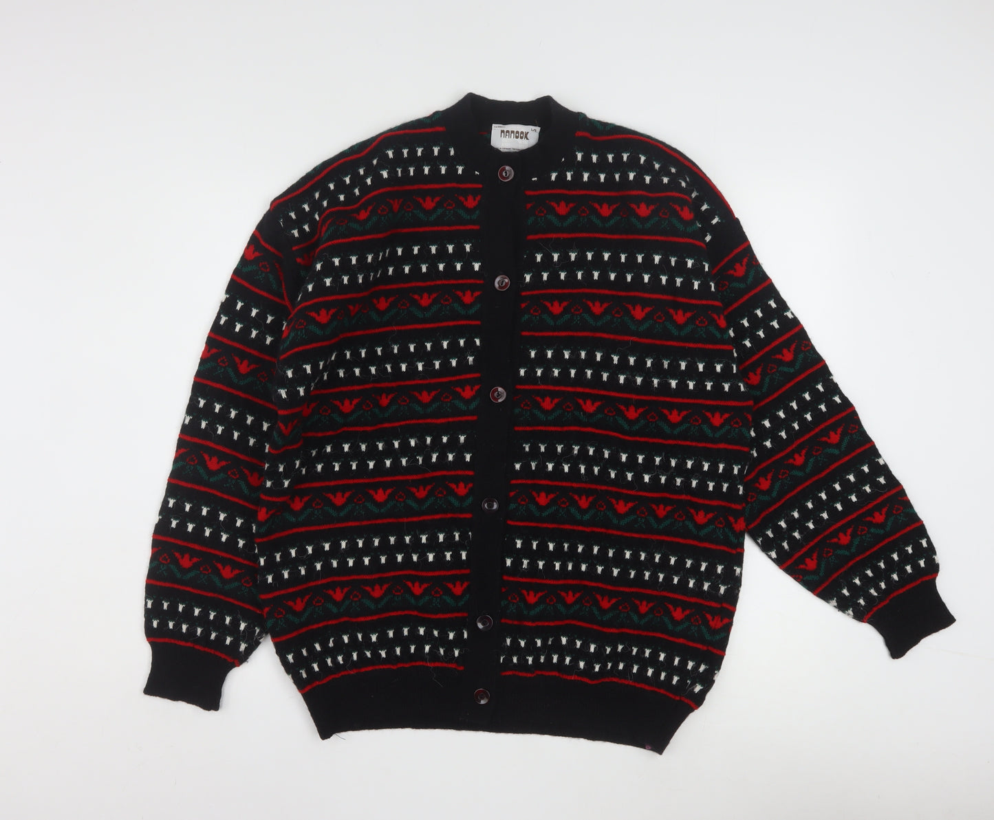 Nanook Men's Multicoloured Fair Isle Wool Cardigan L