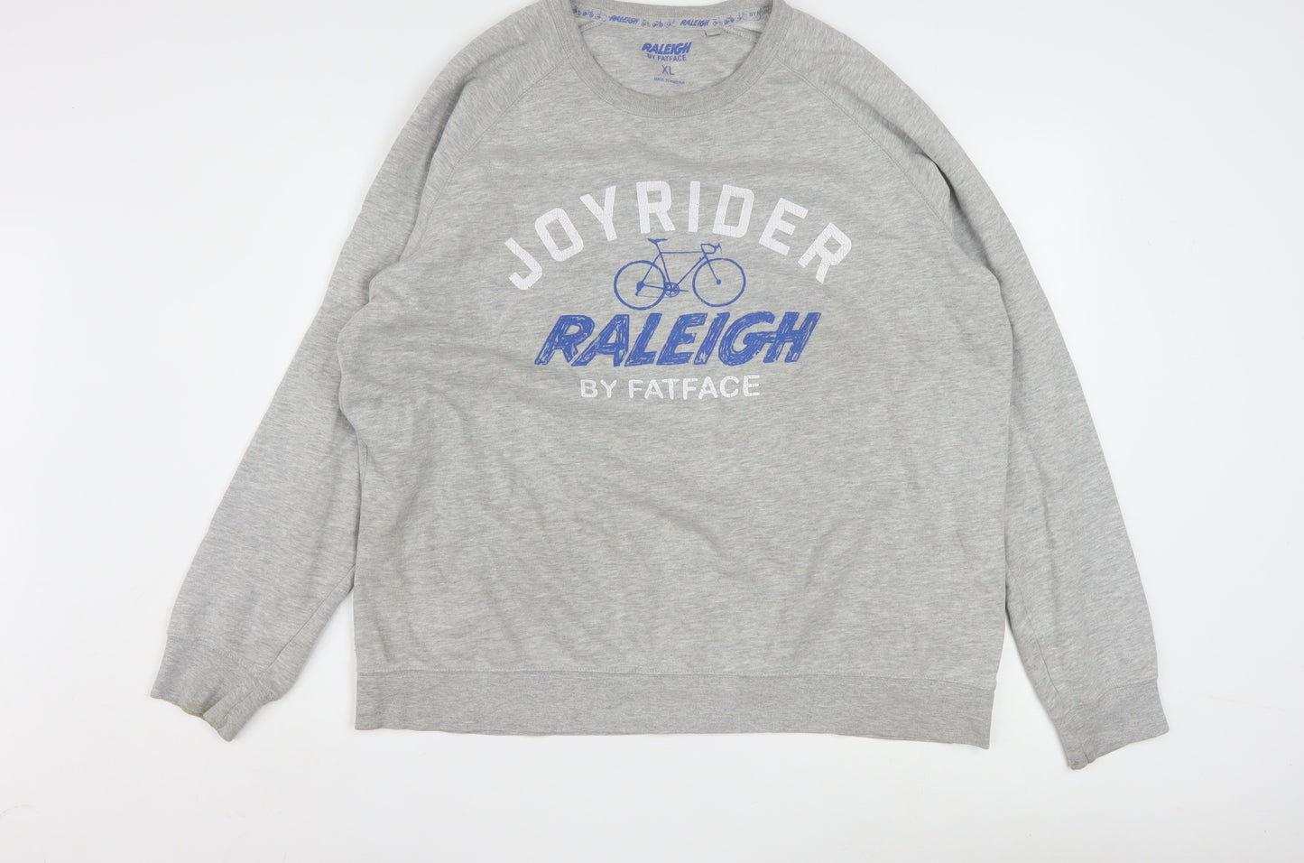 FatFace Men's Grey Raleigh Cycling Graphic Pullover Sweatshirt XL