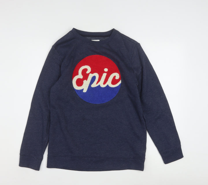 Old Navy Teens Navy Blue Pullover Sweatshirt XL Graphic Epic Fleece