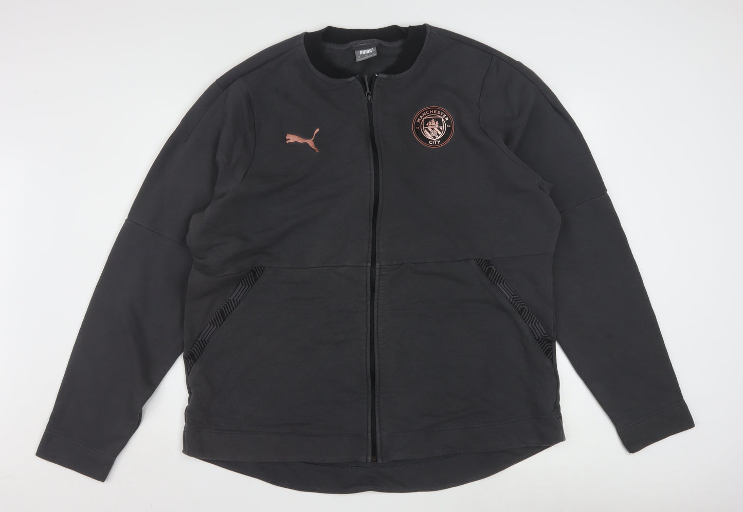 Puma Men’s Black Manchester City Bomber Jacket 2XL Full Zip