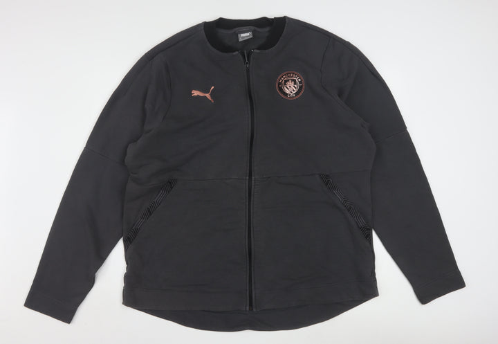 Puma Men’s Black Manchester City Bomber Jacket 2XL Full Zip