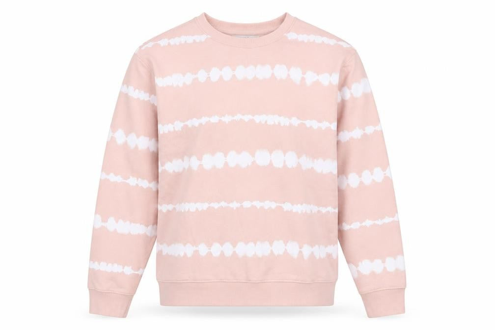 Marks and Spencer Womens Pink Tie Dye Cotton Crew Neck Sweatshirt S