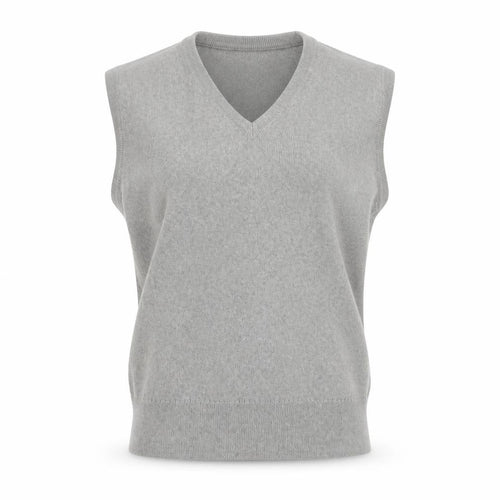 Lahilán Women's Grey Wool Sleeveless V-Neck Knit Vest Size 10