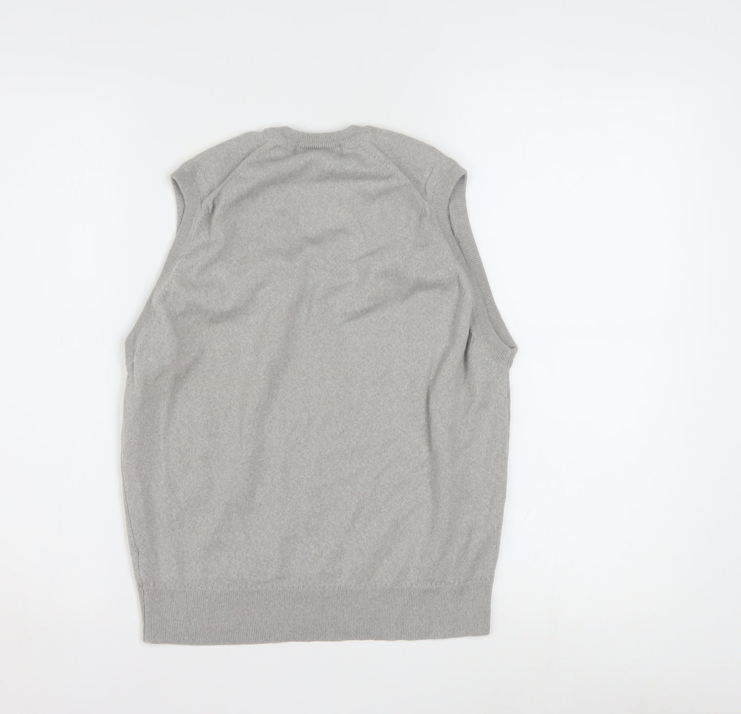 Lahilán Women's Grey Wool Sleeveless V-Neck Knit Vest Size 10