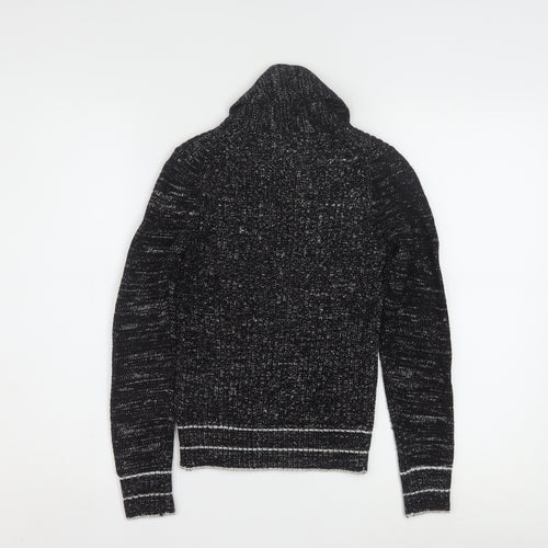 De Rotchild Womens Black V-Neck Knit Pullover Jumper Size S